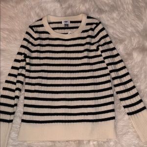 Black and white striped sweater